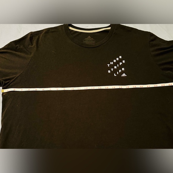 Adidas three stripe life The Go-To Performance Tee men’s t-shirt black 2xl - Picture 6 of 9
